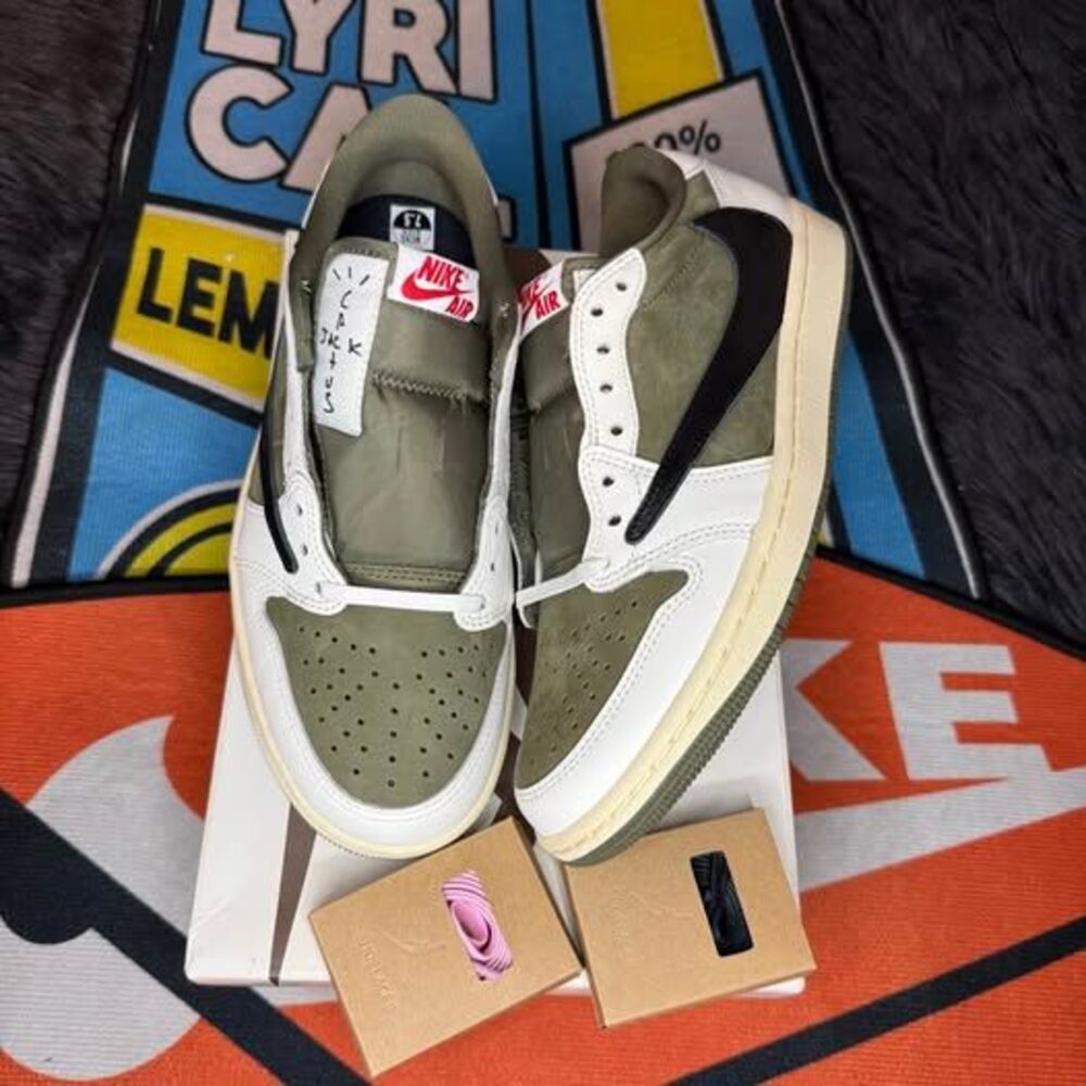 Nike Air Jordan 1 Low x Travis Scott Medium Olive Size 7.5M